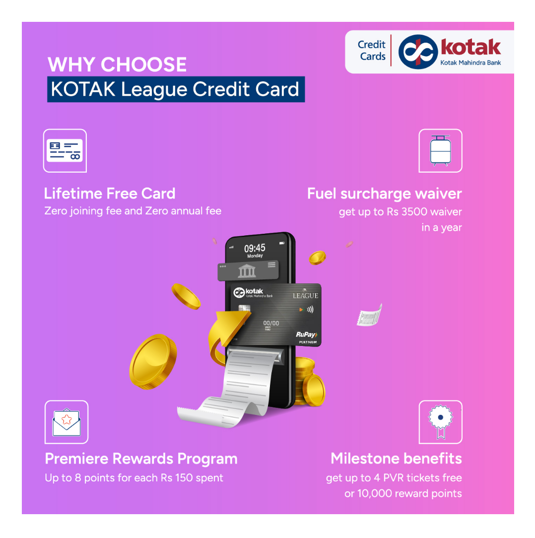 Kotak Bank Lifetime free Credit Card